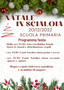 Volantino programma festa natale Primaria