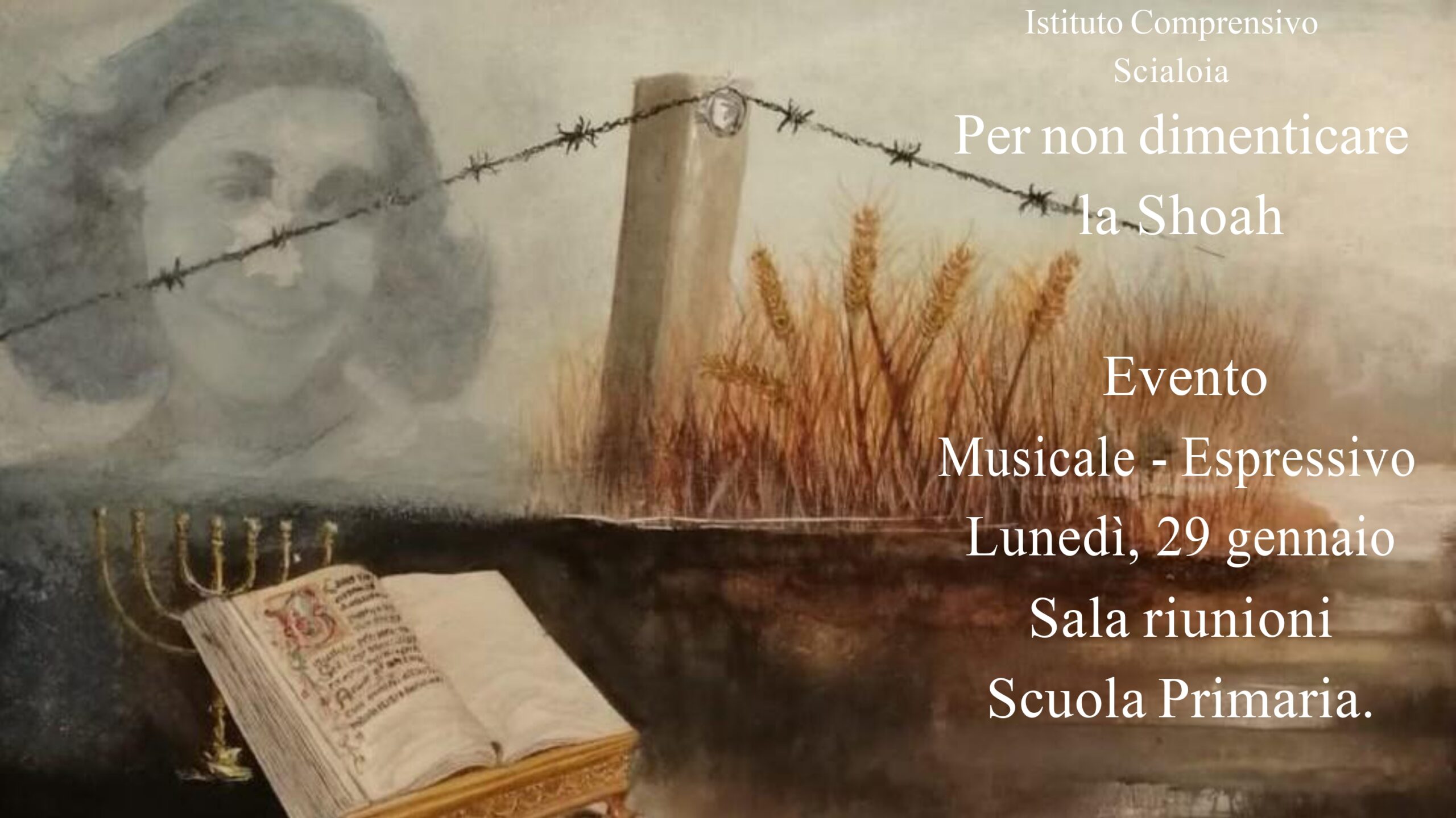 locandina per il giorno della memoria. Evento