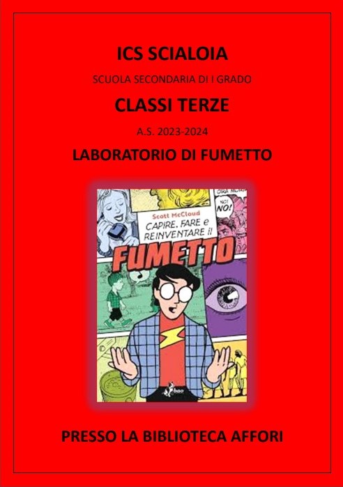 laboratorio di fumetto presso la biblioteca di Affori classi terze Scuola secondaria di primo grado